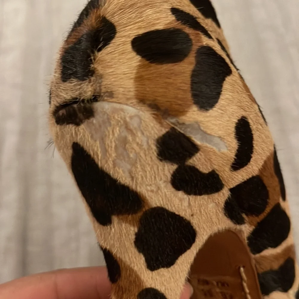 Schutz Leopard Print Calf Hair Pumps